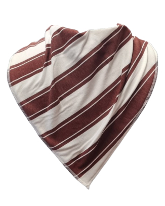 **LIMITED EDITION** Brown Stripe Bandana Bib - Size 3